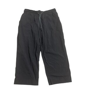 Athleta TREKKIE Straight Crop Pants Womens 12P Black‎ Lightweight Stretch